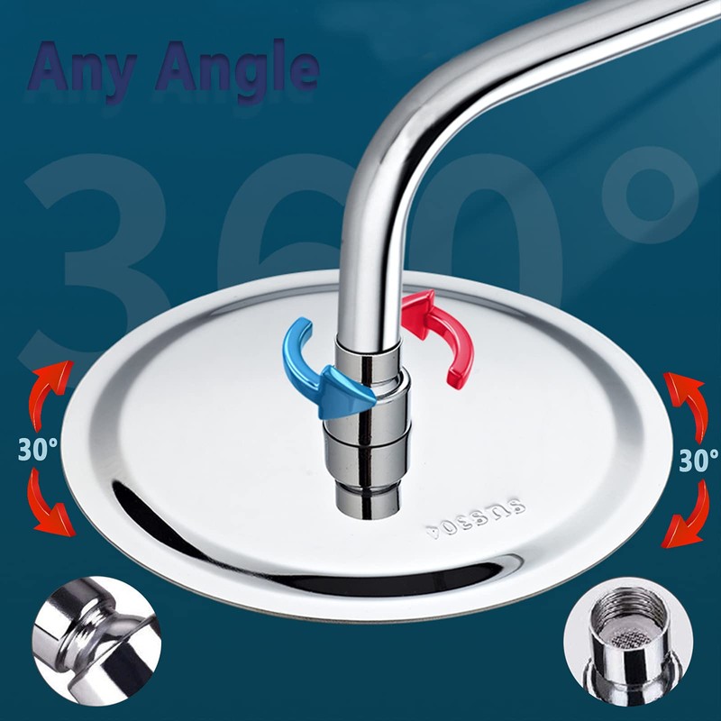 Rainfall Shower Head 8 Inch Round Fixed Shower Heads to