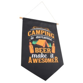 Mipcase Camping Flag Banner Triangle Bunting Decoration Durable Party Banner for Bridal Showers Birthdays Weddings Outdoor Events