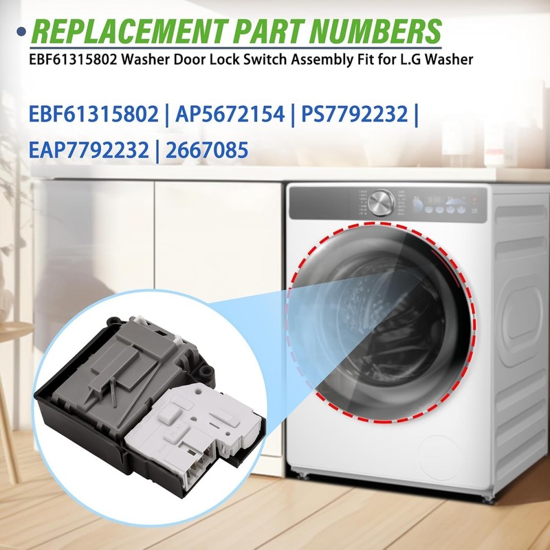 EBF61315802 EBF62534401 WM3670HVA WM3670HWA WM3700HWA Washer Door Lock Switch &