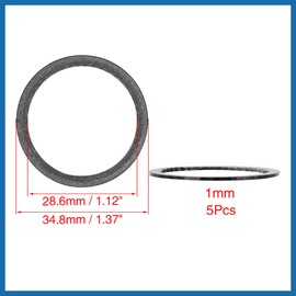 A ABSOPRO 5pcs Headset Spacer BFit 1 1/8 Inch Stem for Bike Cycling 1mm Item Replacement