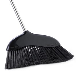 Yocada 18inch Broom Indoor&Outdoor Broom Commercial for Courtyard Garage Lobby Mall Market Floor Home Kitchen Room Office Pet Hair Rubbish 56.9Inch Black