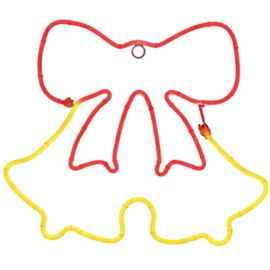 Holiday Wonderland Dsnxmdg0234 Led Neon Flex Christmas Double Bell, Red & Gold