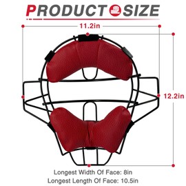 Baseball Catcher Mask Umpire Mask,Full-Face Protection Mask for Baseball,Lightweight Secure Fit Provides Maximum Protection and Comfort – Does Not Obstruct View