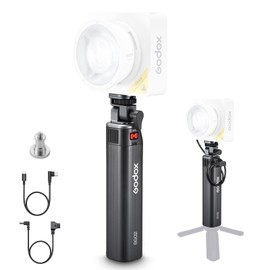 GODOX BG02 Battery Handle, Extended Power Handgrip, 6600mAh Battery, with D-Tap, USB-C Cable and Adapter, Portable Flash Handle AD200/AD200Pro/AD200ProII/AD300Pro, ML FH Series LED Light