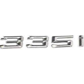 Fidida 335i Emblem Decal Car Numbers Letters Emblem Plating Badge 3D Metal Style Fit for 335i Accessories Silver