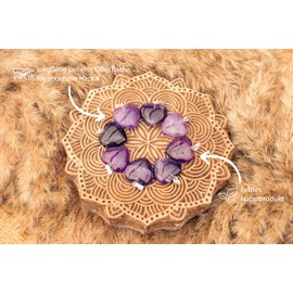Lebensquelle Plus Amethyst Heart Pendant Gemstone Pendant 2 x 2 cm Heart with Eyelet, Gemstone