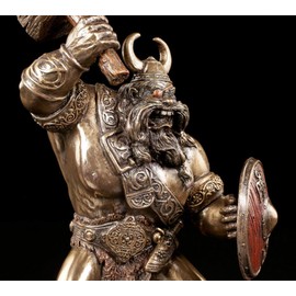 Viking Figure with Hammer | Veronese Decorative Bronze Look