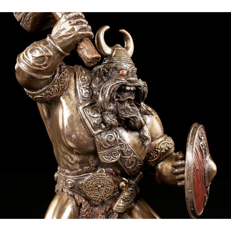 Viking Figure with Hammer | Veronese Decorative Bronze Look