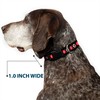 Buckle Down Plastic Clip Collar - BD Argyle Black/Red/Gray -