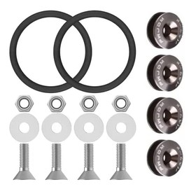 Vmingo Sujetadores Facia Parachoques Plano Tornillo Liga Bumper Fastener (Gris Oscuro)