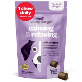 Calming Chews for Dogs | Herbal Dog Calming Chews for Anxiety from Normal and Occasional Stressors Including Separation Storms Grooming & Travel | NASC Certified & Made in The USA | 60 Count