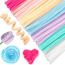 STSTR 70PCS Pipe Cleaners, 7 Colors Christmas Tan Pipe Cleaners for Crafts, Craft Supplies, Fuzzy Sticks Set for DIY Arts Crafts Decorations