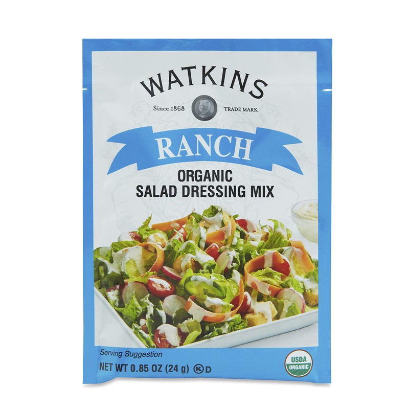Watkins Organic Ranch Salad Dressing Mix, 0.85 oz. Packets, 12-Pack