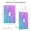 LuHuoLu Decorative Switch Plate Covers Gillter Purple Pink Blue Gradient