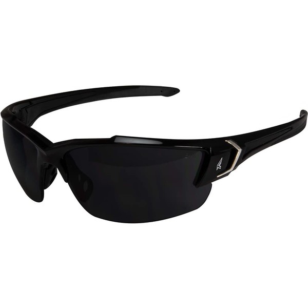 Edge TSDK216VS-G2 Khor G2 Polarized Wrap-Around Anti-Fog/Vapor Shield Safety Glasses, Anti-Scratch, Non-Slip, UV 400, Military Grade, ANSI/ISEA & MCEPS, 5.04" Wide, Black Frame/Smoke Lens