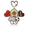 HEYTRCO 8PCS Heart Ball Iron on Patches, Tennis Basketball Baseball