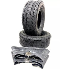 Justubes 2-20.5x8-10 20.5x8.0-10 20.5x8.00-10 10 PR LD E Heavy Duty Trailer Tire W/Tubes