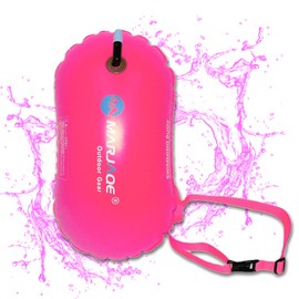 Boya De Natación con Bolsa De Rafting Rosa, Boya Flotante De Agua Abierta, Cinturón De Cintura Ajustable, Flotador De Alta Visibilidad para Nadar, Deportes Acuáticos, Playa