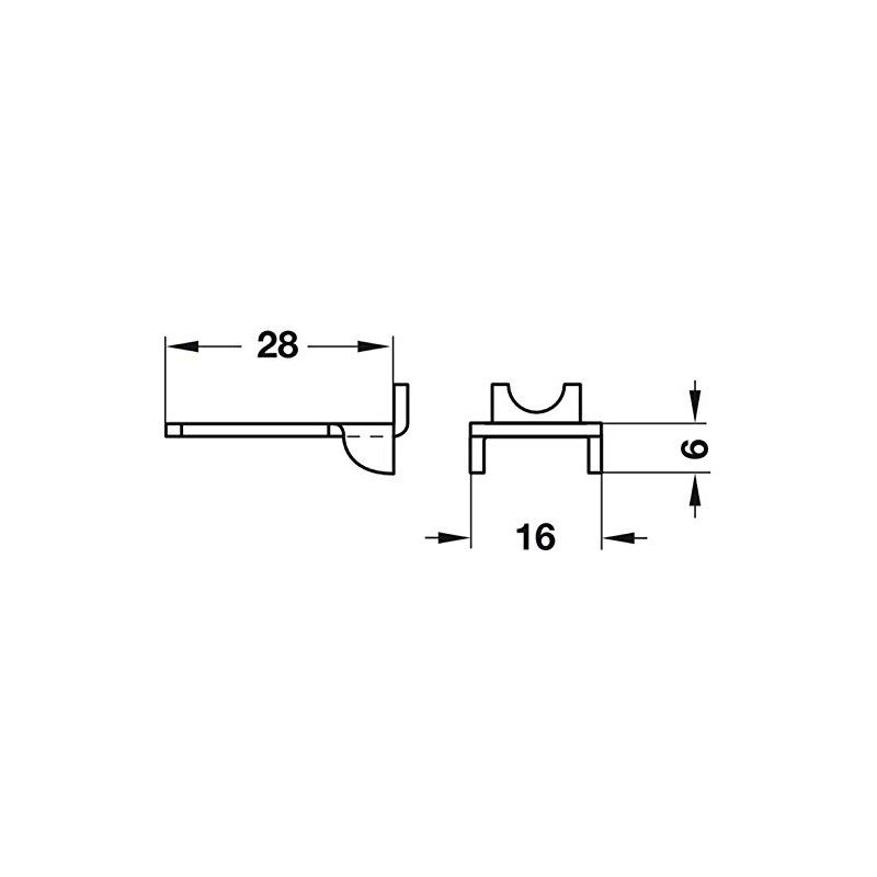 HARDWARE FOR YOU LTD PACK OF 10 SHELF SUPPORT BRIGHT
