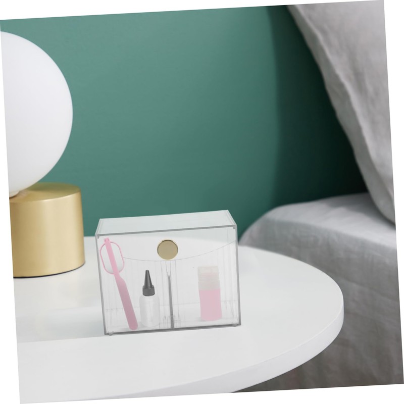Baluue Convenient Makeup Organizer Transparent Lipstick Storage Box for Vanity