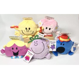 Just Play SET OF 5 NEW LITTLE MISS MEMES Plush Toys Sunshine Hugs Bossy Naughty Chatterbox