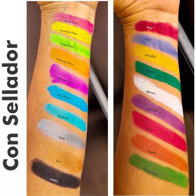 Mia Terra Cosmetics Pintura Pintacaritas Bodypaint Fiesta Cremoso 25 Pzas