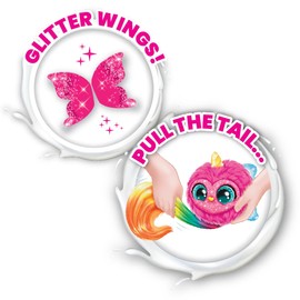 #sbabam Funny Box Milky Unicorn, Soft Unicorn Gift for Girls with Vibrating Tail, Pack of 2 - Plush Unicorn with Glitter Wings in Milk Carton, Gift for 3 Year Old Girls