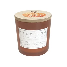 Sand + Fog Scented Candles - Autumn Harvest - Additional Scents and Sizes - 3 Wicks 100% Cotton Lead-Free - Luxury Air Freshening Jar Candles - Perfect Home Decor - 21 oz