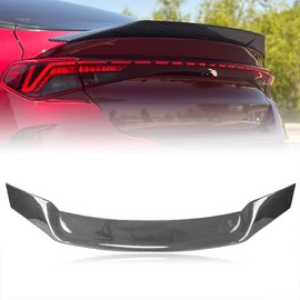 Rolling Gears Trunk Spoiler Compatible with 2021-2024 Kia Optima K5 Spoiler Wing, Carbon Fiber Hydro-Dipping RT Type Rear Spoiler Exterior Body Kit