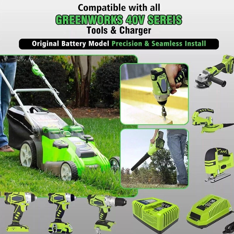 For GreenWorks 40V For Greenworks G-MAX Lithium Battery 29472 29462