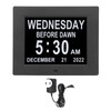 8inch Digital Day Calendar Clock Alarm Reminders 8 Languages Large