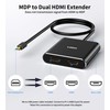 Mini DisplayPort to Dual HDMI Adapter 4K@60Hz, MDP 1.2 to