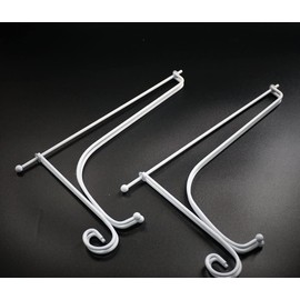 Tincogo (2 Pack) White Metal Plate Stand Plate Holder Iron Easel Display Stand Decorative Plate for Bowl Plate Art Photo Picture Frame 10 Inch