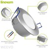 linovum Weevo LED recessed spotlight, dimmable, protection class IP44, for