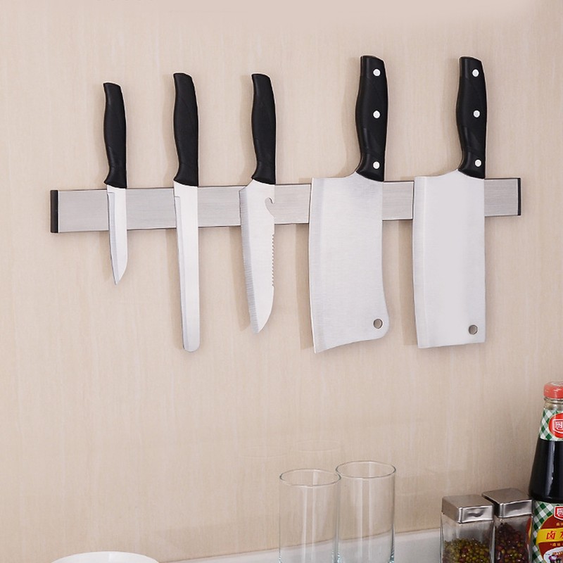 Multi Purpose Stainless Steel Magnetic Knives Rack Holder Home Kitchen