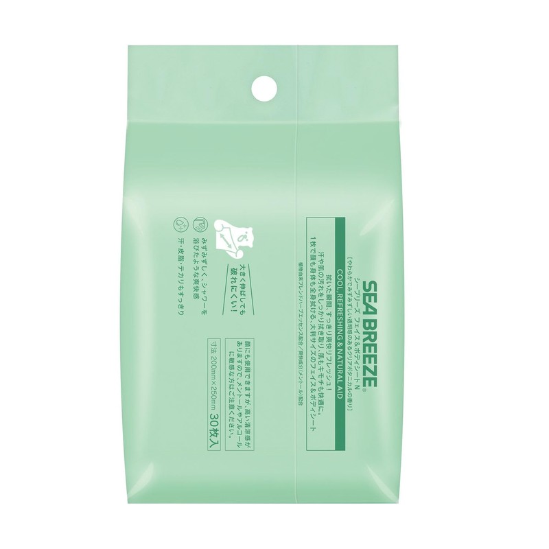 SEABREEZE Face & Body Sheet N Clear Botanical 30 Sheets