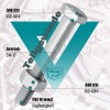 VOOXA DIN 931 Hexagon Screws with Shaft M10 x 100