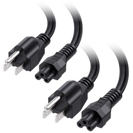 Cable Matters 2-Pack 13A 3 Prong Power Cord 10 ft, 16 AWG Laptop Power Cord, 3 Prong Replacement Cord Compatible with Dell HP ASUS Computers/Power Cord 3 Prong (NEMA 5-15P to IEC C5) - 10 Feet
