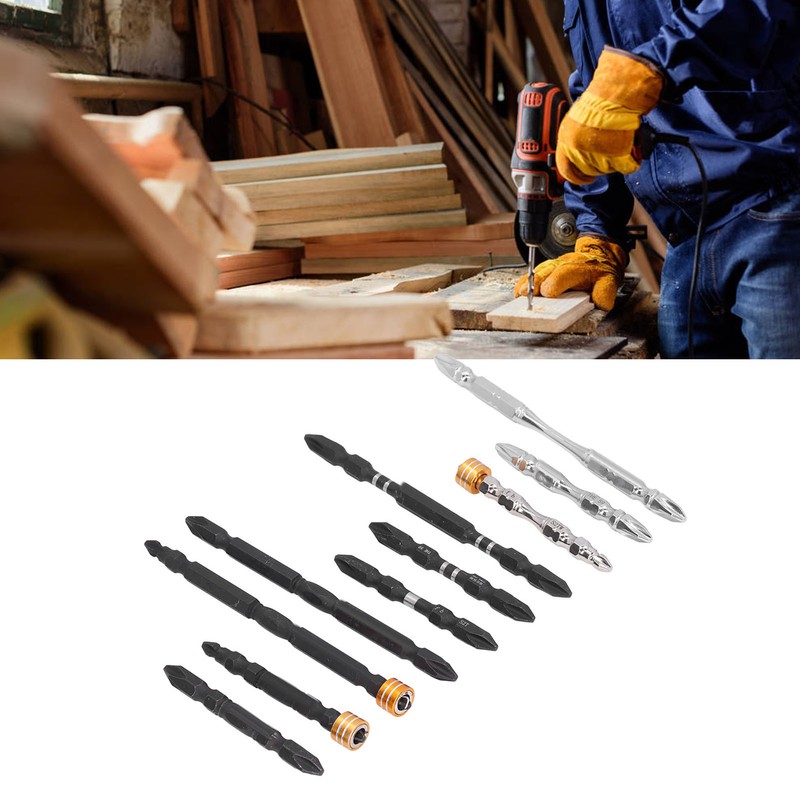 10Pcs Screwdriver Bit S2 PH2 Alloy Steel Double Ended Magnetic