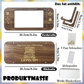 Wooden Money Gift Gamepad - Creative Gamer Gift Box with Envelopes, Wish Fulfiller for Coming of Youth, Confirmation, Birthday, Gamer Gift for Men & Boys