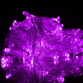 Lainin 3.5M/11ft 96 LED Linkable Fairy Curtain String Light with 8 Modes Control for Indoor/Outdoor/Patio/Wedding/Christmas Party 4th of July Decor(Purple)