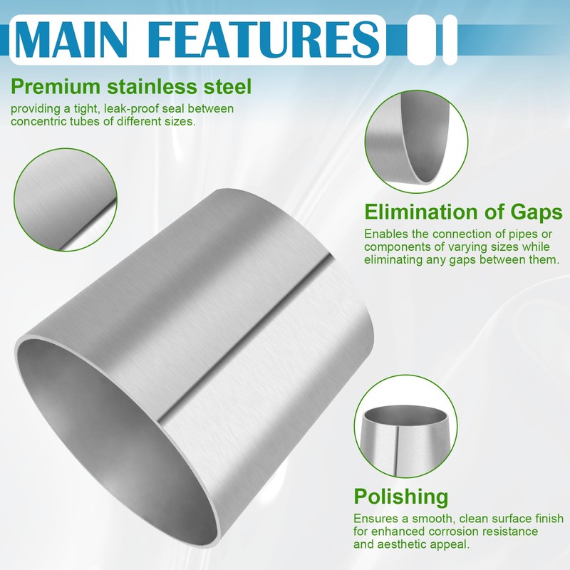 Mandrel Exhaust Bend Elbow Pipe Concentric Reducer Car Exhaust Adapter