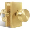 HIEMEY Privacy Gold Door Knob Interior, Satin Brass Door Knobs