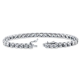 BERRICLE Sterling Silver Cubic Zirconia CZ Fashion Tennis Bracelet for Women, Rhodium Plated 6.5"