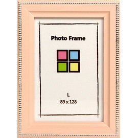 Iwata PH-DSP-L Picture Frame, Dot Silver, L, Pink, Wooden