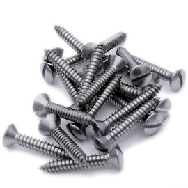 No.4 x 0.25 (2.9mm x 6.5mm) Slot Raised Countersunk Self-Tapping Screw - Stainless Steel (A2) (Pack of 20)