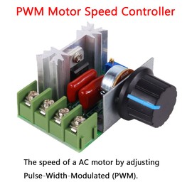 2 Pack 2000W AC Motor Speed Controller, 50-220V 25A Adjustable Voltage Regulator, with Speed Controller, Can Achieve Dimming, Thermostats, Pressure Regulator Effect