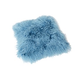 Genuine Mongolian Sheepskin Cushion Pillowcase 30x30cm (big variety of colours) JAY20 colour blue