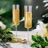 XKONG Plastic Champagne Flutes,6 Oz Unbreakable Goblet Glasses Reusable Champagne