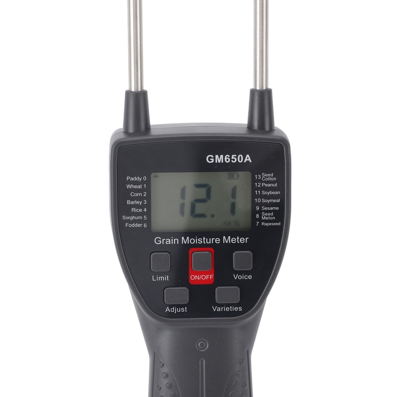 Grain Moisture Meter 300mm Probe Multifunctional Digital Hay Moisture Tester